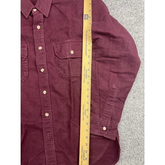 Vintage Woolrich Shirt Mens Large Red Corduroy Long Sleeve Button Front USA Made - Picture 4 of 6